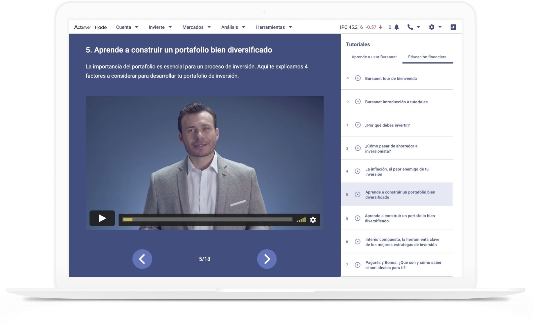 Tutoriales Web en Actinver Trade